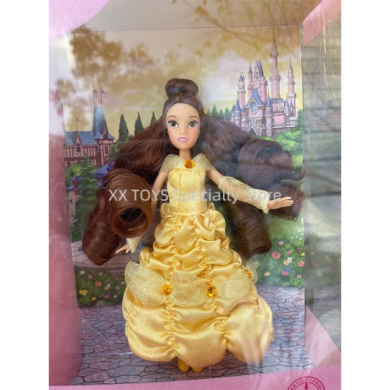 Muñeca de princesa de Disney, 4 Uds., Cenicienta, Bella, Blancanieves, princesa Aurora, Mini muñeca con articulaciones, muñeca móvil, conjunto de regalo de cumpleaños para niña