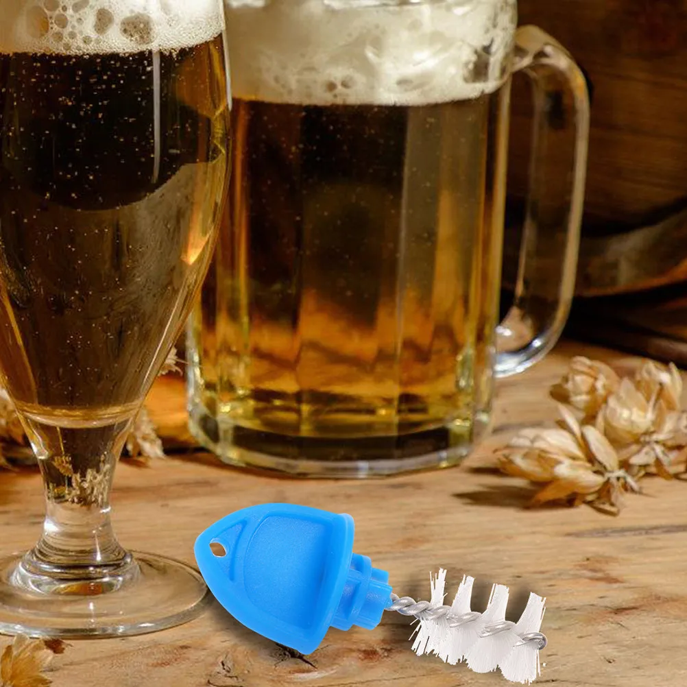 12Pcs Stainless Steel Beer Tap Brush with Plastic Handle for Draft Faucet Cleaning Bar Tap Plug Seal Dust Proof Home Brew