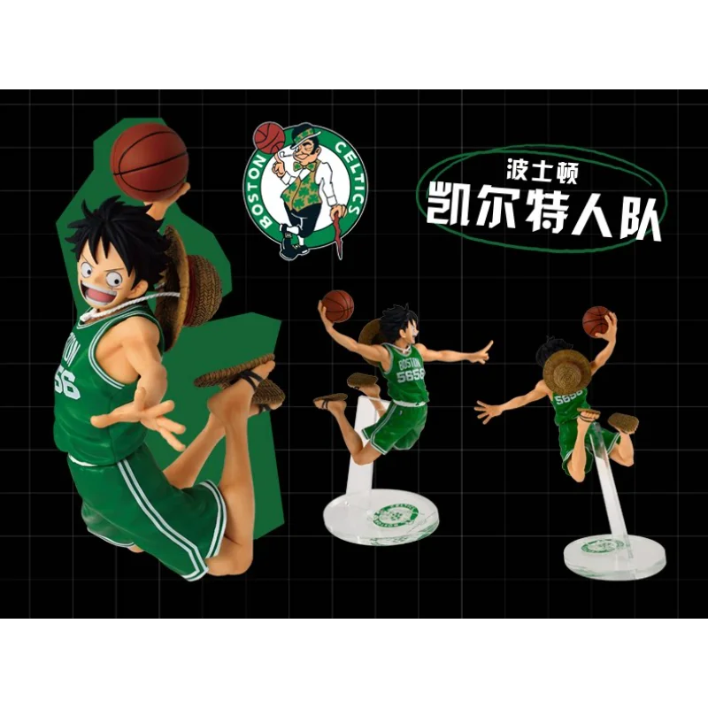 In Stock Bandai One Piece × NBA Collaboration Super Stars Series Monkey D. Luffy Anime Figure Collectible Toy Gift view 3