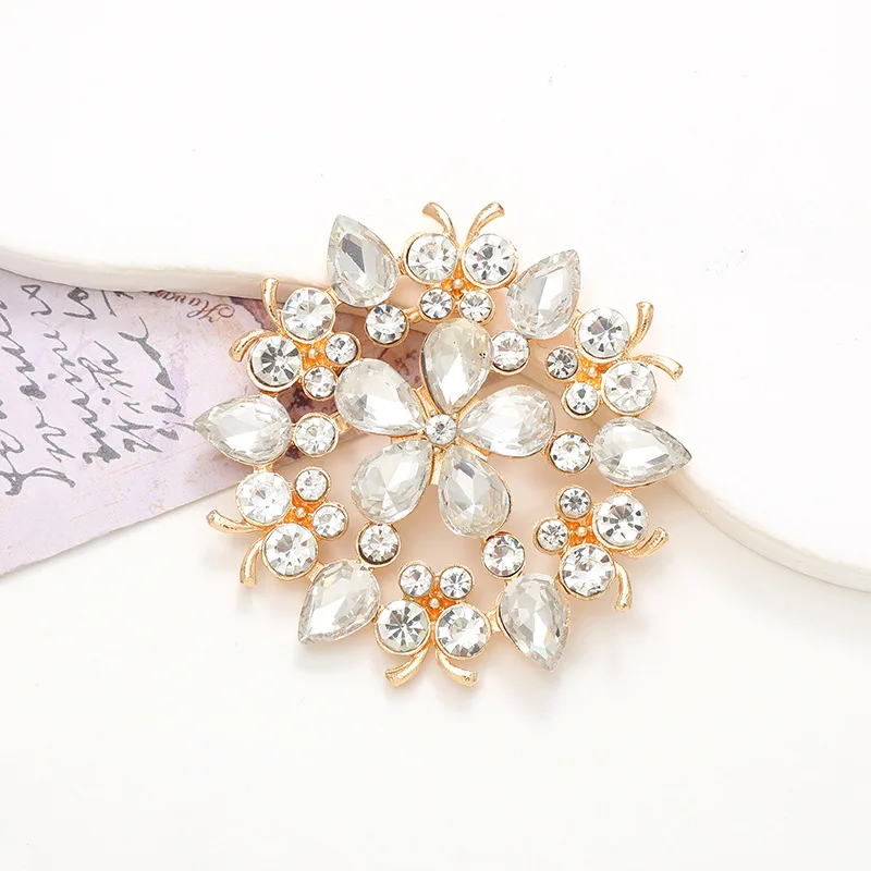 Free Shipping 20pcs/lot Flat Back Rhinestone Button For Hair Flower Wedding Invitation DIY Flower Centerpiece LZY330