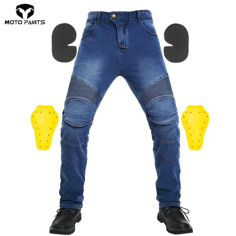 

New season motorcycle leisure outdoor mountaineering riding motorcycle men's jeans safety protection protective gear pants