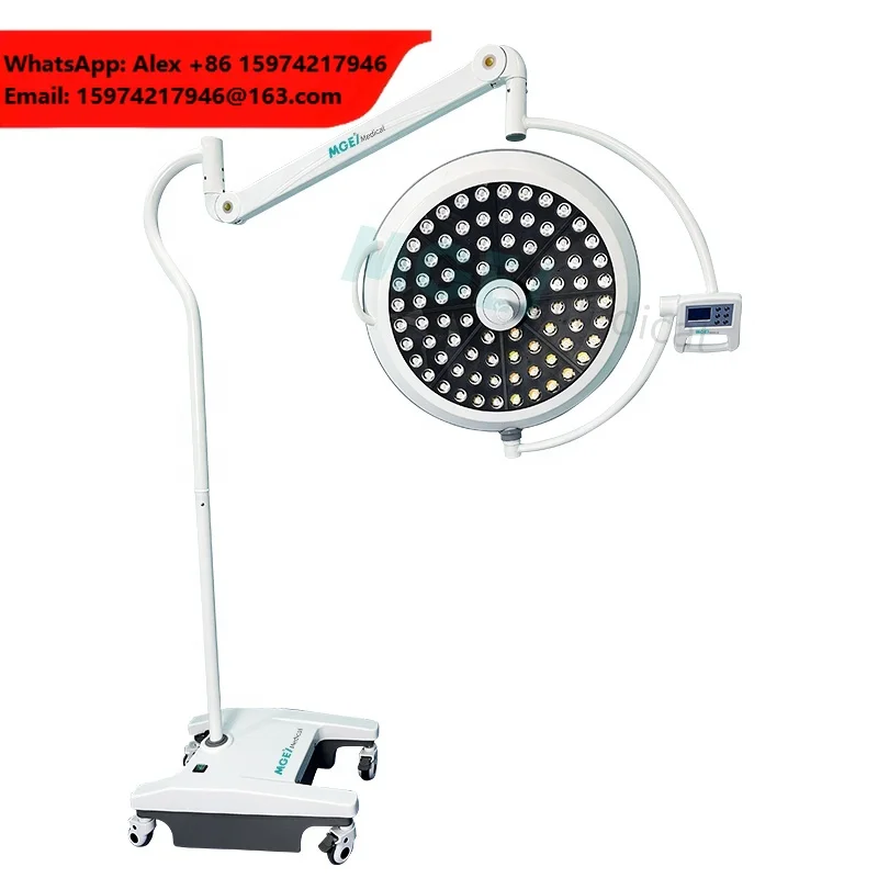 Mobile LED Surgical Lamp Floor Stand Manual Focus Adjustable CCT Brake Casters For Hospital And Clinic Procedure Rooms