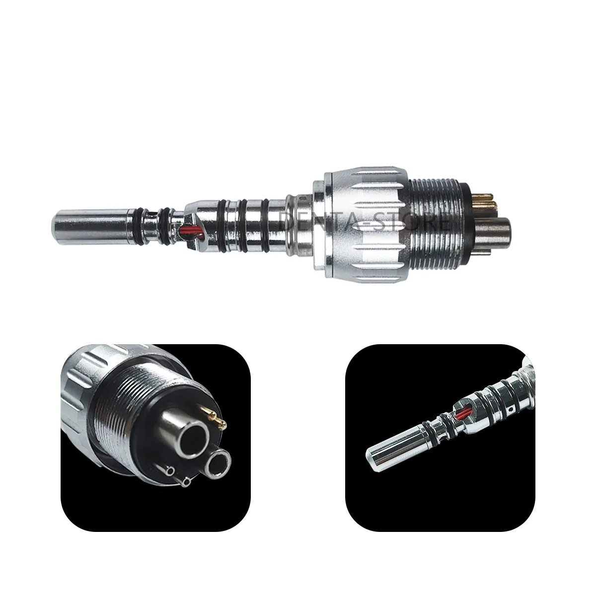 6 Hole Fiber Optic Dental Quick Connect Coupler - Fit KAVO MULTIflex LUX Handpiece Connection Adapter