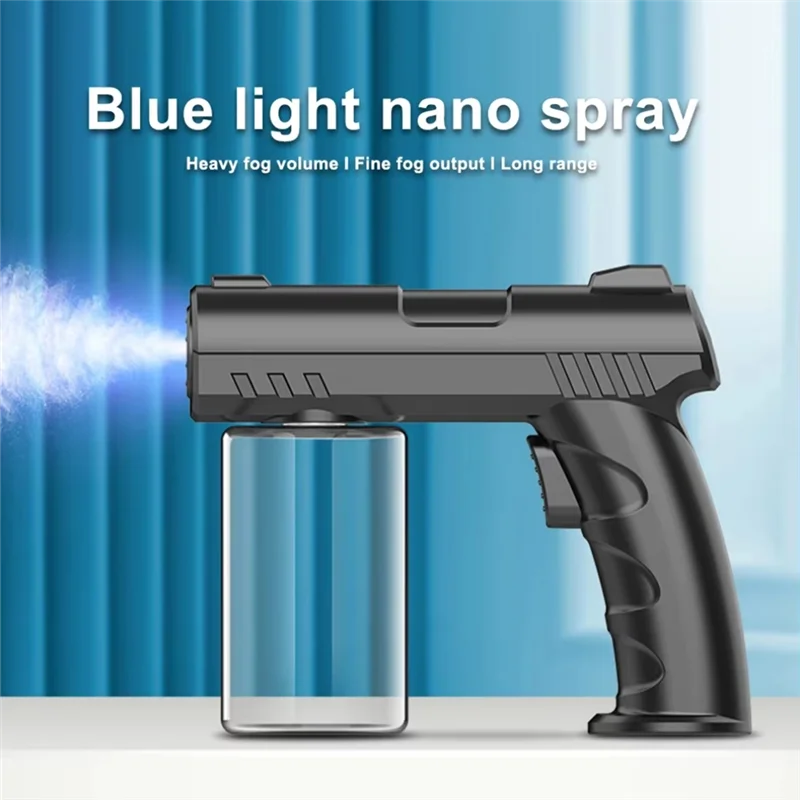 

AA14 New Wireless Electric USB Nano Disinfect Atomizer With Blue Light For Home Security, Steam Functionality, Black