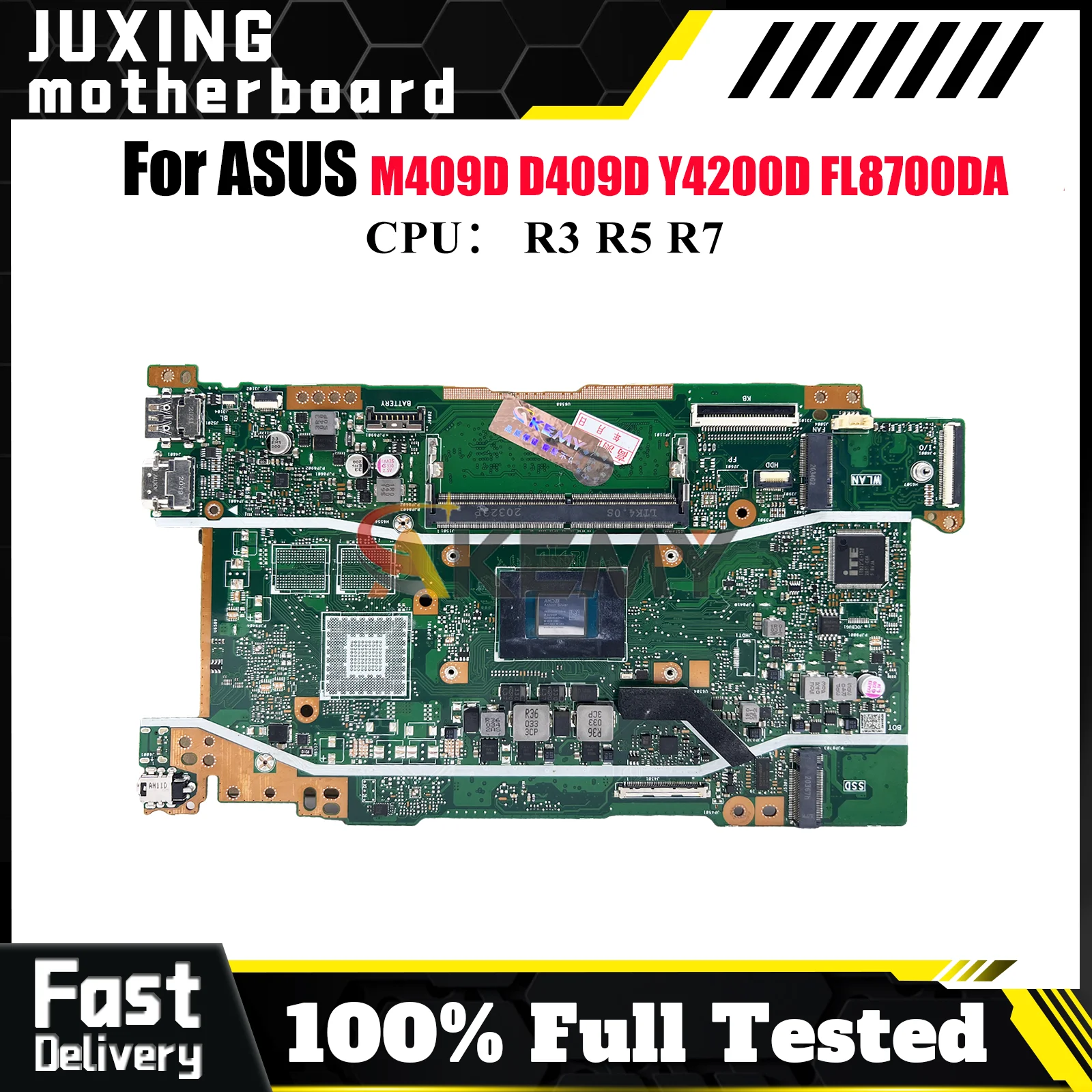 

X409DA Laptop Motherboard For ASUS X409DL D509D M509D X409DAP Y4200D FL8700DA D409D M409D X409D X409DJ Mainboard W/ R3 R5 R7 CPU