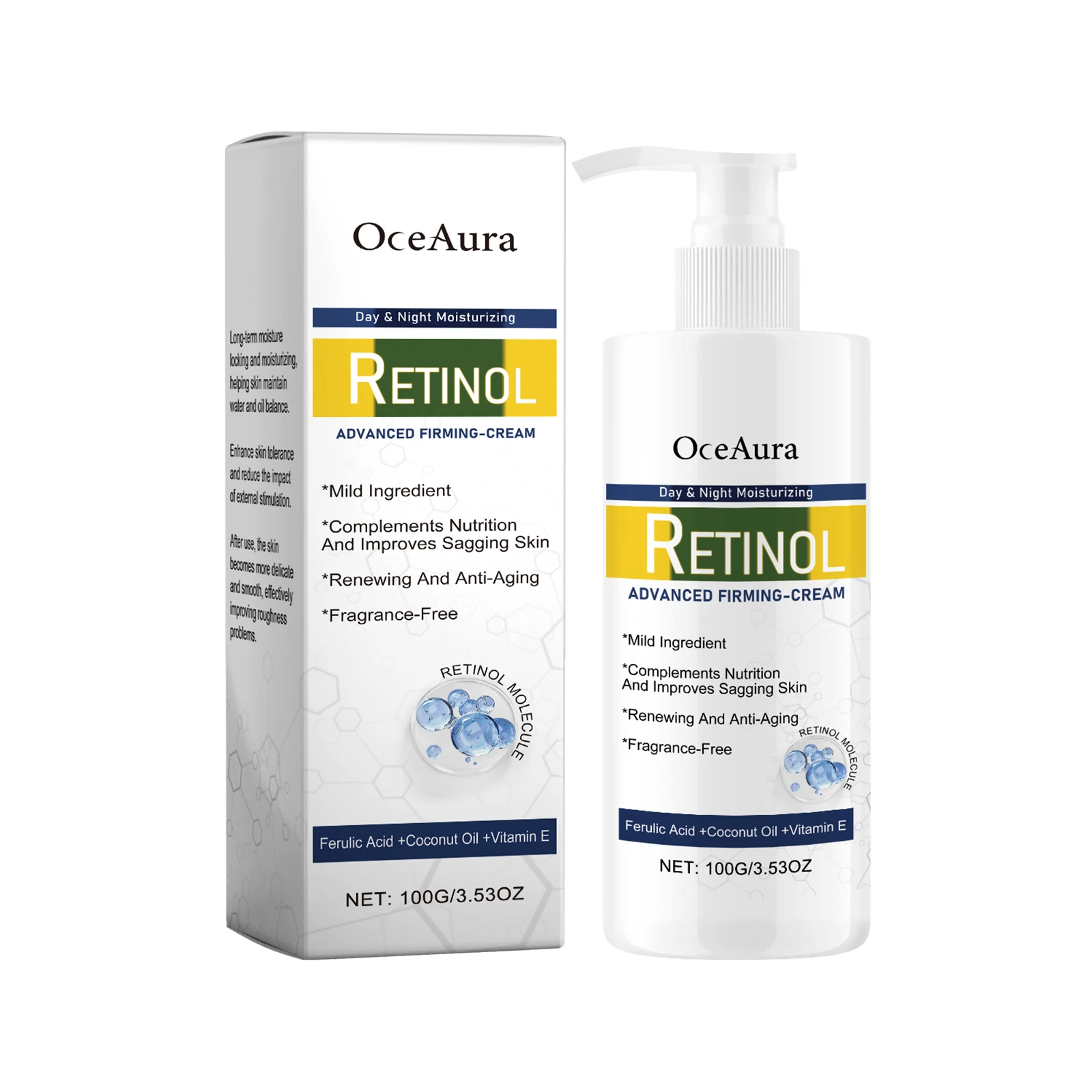 

OceAura Firming Light Line Cream Reduces Fine Lines Moisturizes Skin Rejuvenates Skin And Balances Skin Tone Body Lotion 1pcs