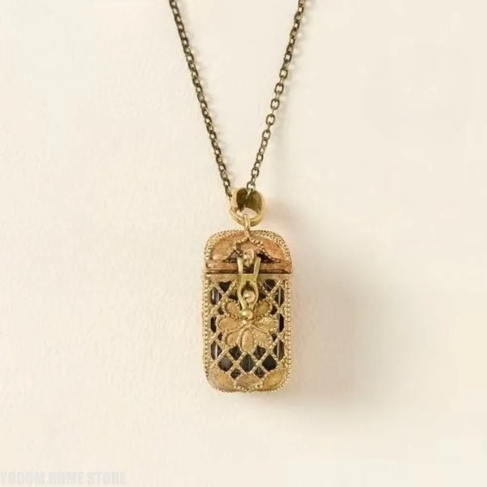Cage Pendant Necklace Tarot Cards - Tiny 22 Mini Colorful Steampunk for Men Women