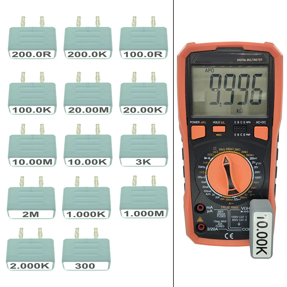 Multimeter Standard Accuracy Calibration Resistor Accuracy 0.1% 25PPM 100R/1K/10K/100K/1M/10M; 200R/2K/20K/200K/2M/20M Parts