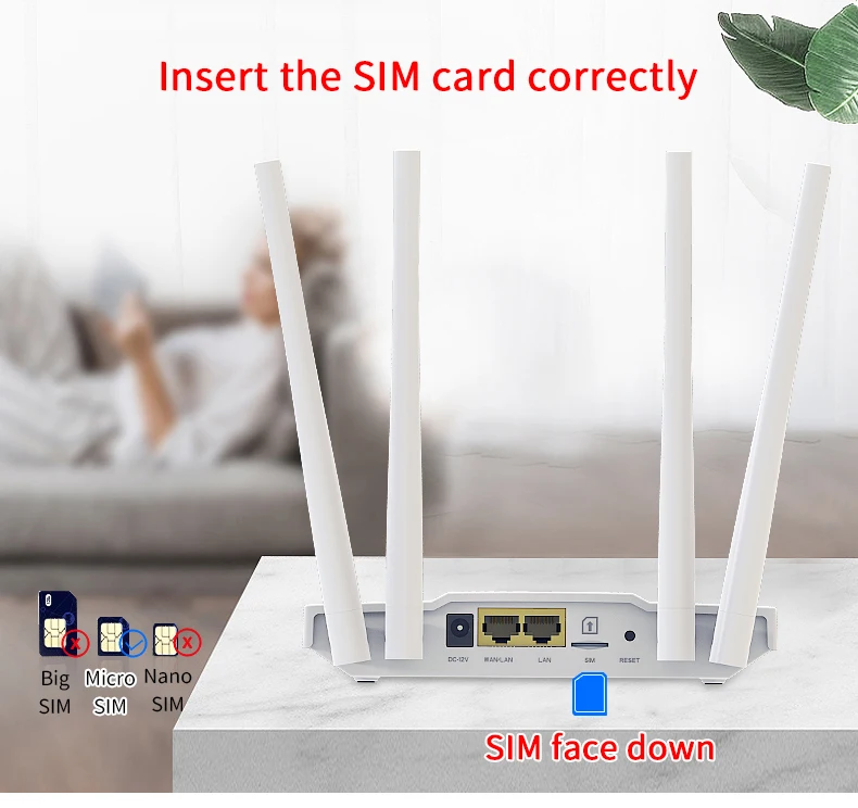 LC112 4G LTE CPE SIM-Karte WLAN-Router 300 m CAT4 32 Benutzer RJ45 WAN LAN Indoor-Wireless-Modem Hotspot-Dongle