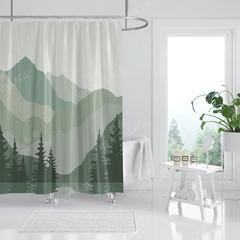 Waterproof fabric shower curtain Bathroom curtain accessories 180x200 Bath curtain for shower 240*200 nordic boho decor 240x200