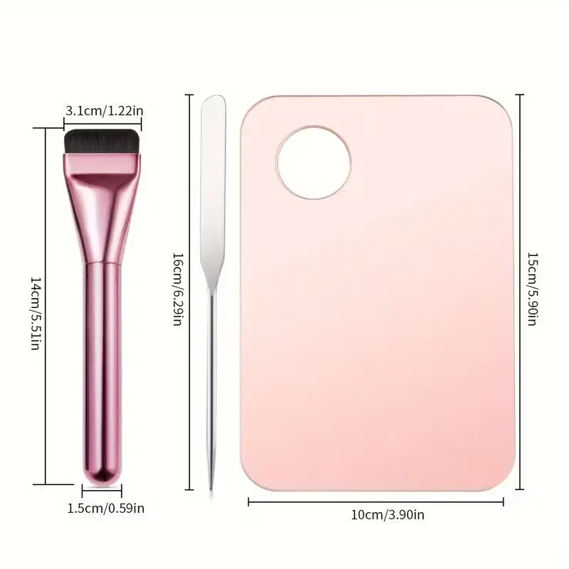 Tavolozza per trucco acrilico con strumento spatola Pennello per fondotinta Strumento per trucco artistico per miscelare il trucco dell'ombretto per manicure per fondotinta