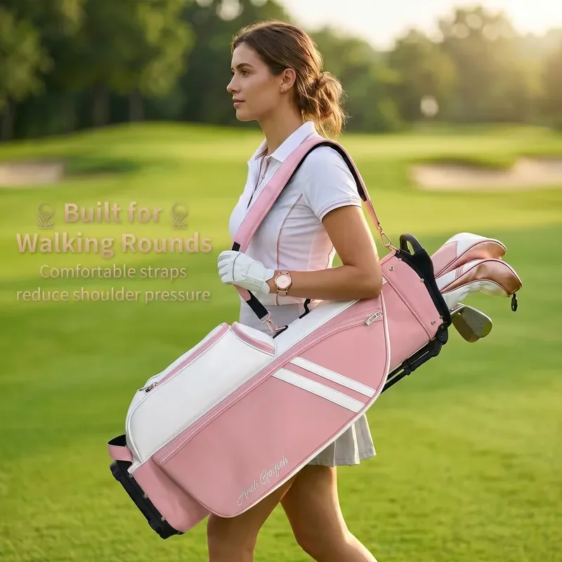 ASL Lightweight Sunday Golf Bag Stand Bag for Men Women Easy Carry with Shoulder Strap Portable Travel Golfing Accessories