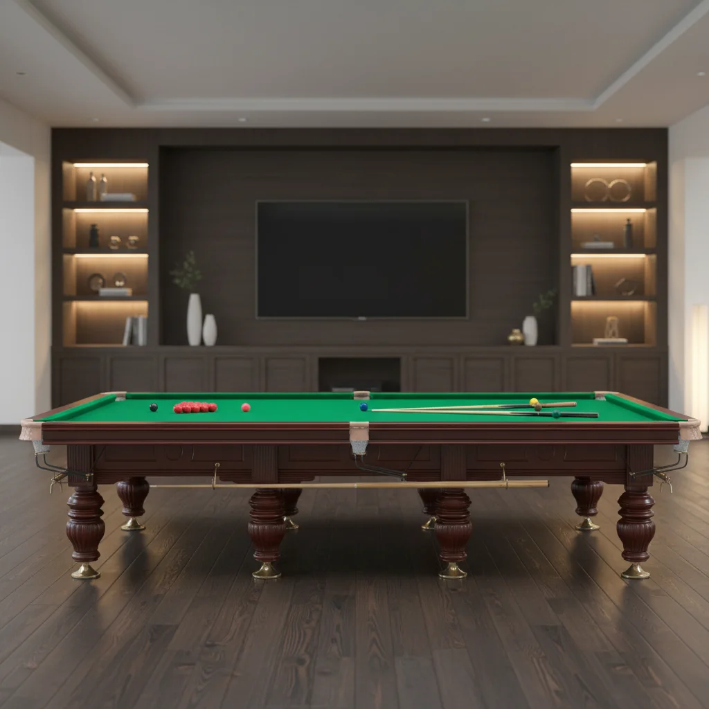 2026 Customized 12ft High Quality Solid Wood Home Pool Table Luxury Snooker Billiard Slate Cushion Entertainment Accessorypromot