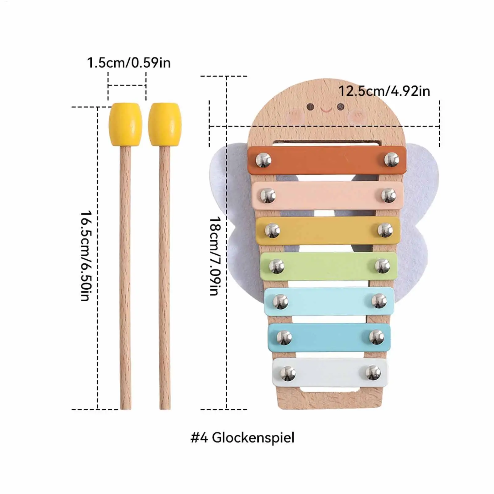 Houten xylofoon voor kinderen Educatief speelgoed Muziekinstrument 6-12 maanden Jongens Meisjes Verjaardag Kerst Speelkamer