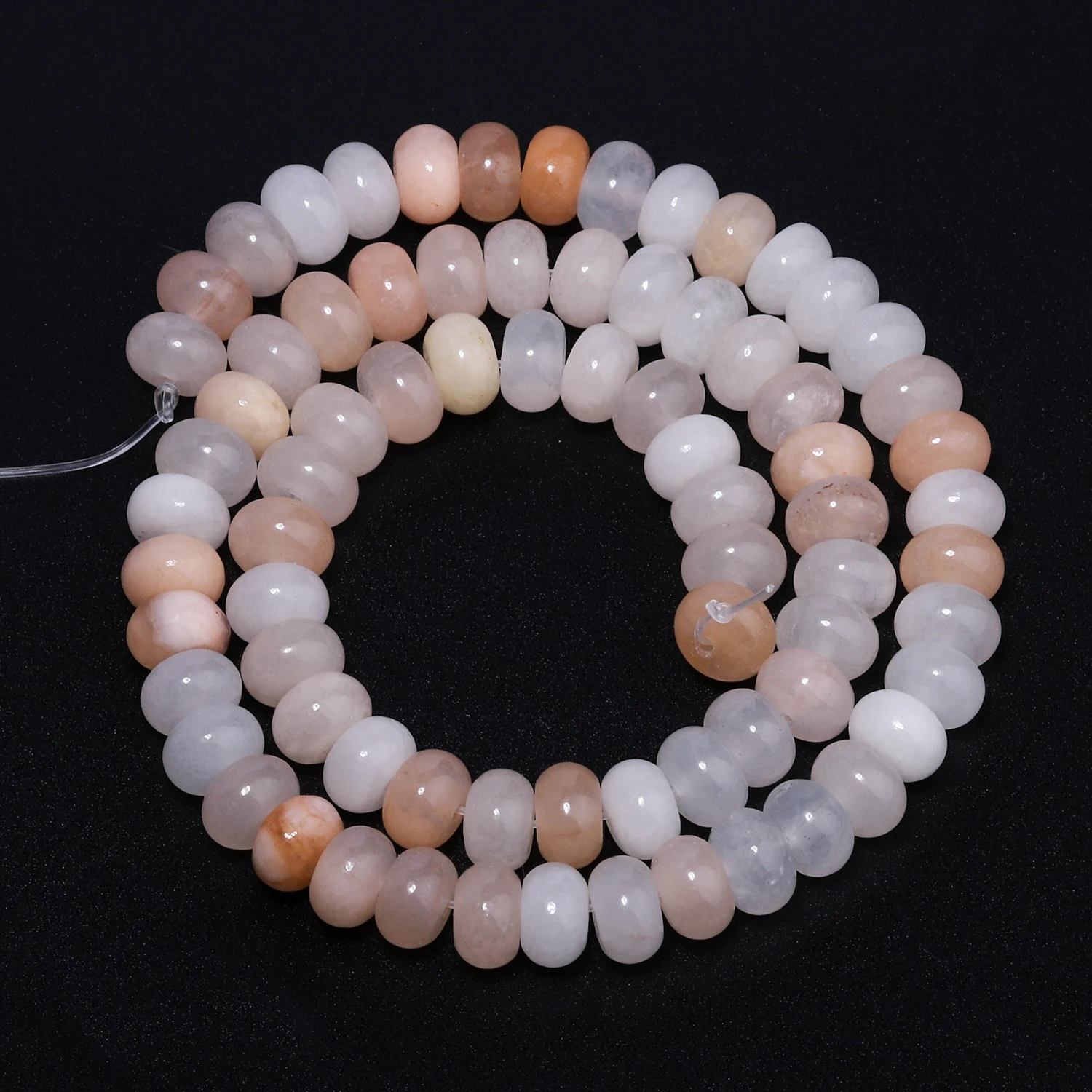 Perles en pierre d'aventurine rose naturelle, 8x5mm, rondes et plates en forme de boulier, perles d'espacement amples pour la fabrication de bijoux, accessoires de bricolage