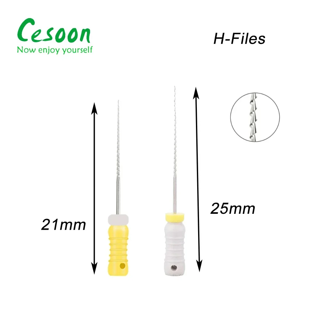 Dental Root Cannal Endo File 21/25mm H Files Niti Hand Use Stainless Steel #06-40 Endodontic Instruments Dentist Treatment Tools