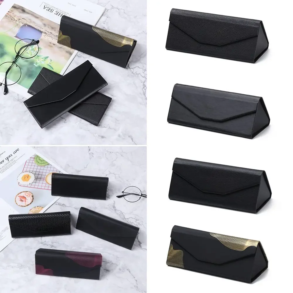 

Waterproof Portable Black Folding Sun Glasses Box Triangle Glasses Box Eyeglasses Accessories Eyeglasses Case