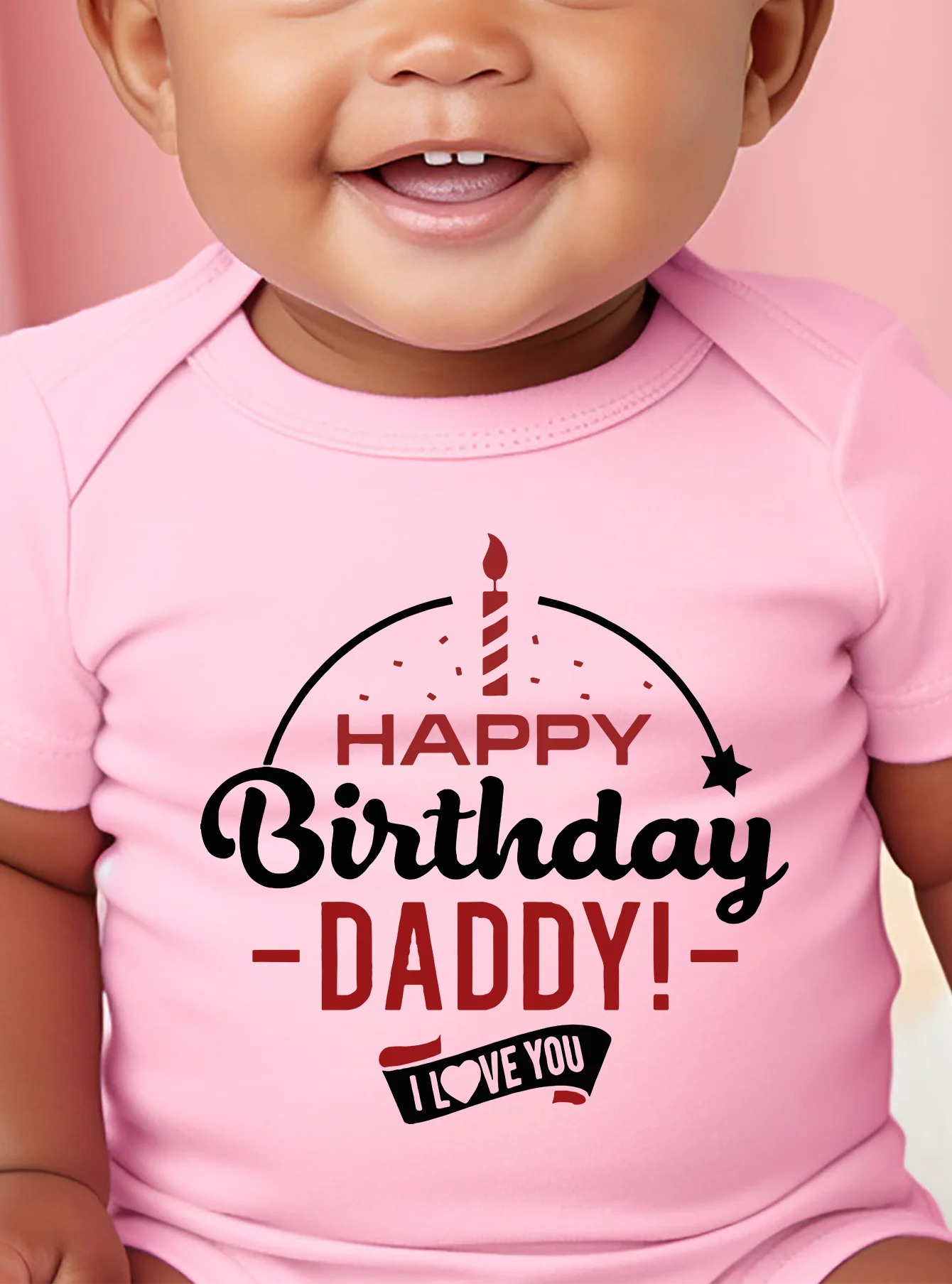 Happy Birthday Daddy I Love You Prints Cute Baby Infant Jumpsuit Romper Onesie Toddler Bodysuit Girl Boy Newborn Clothes