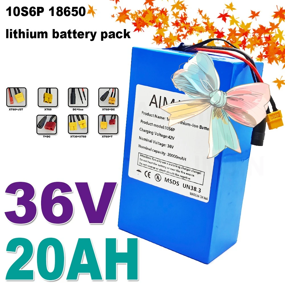 electric battery built-in BMS lithium-ion for Scooters, various travel vehicles 36V battery 20ah 10s6p battery pack