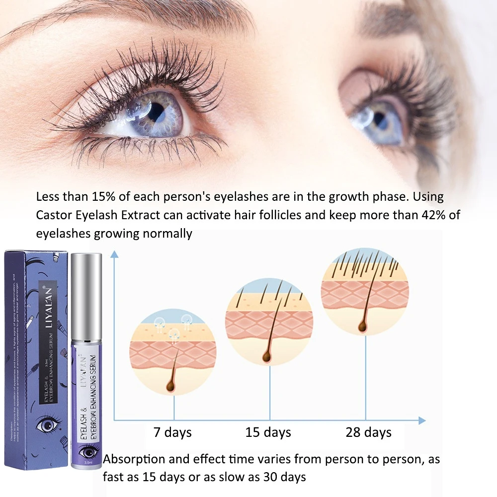 Eyelash Growth Serum Eyebrow Enhancer Thicker Lashes Lengthening Fuller Mascara Lash Lifting Eyelash Extension Hair Nourishing