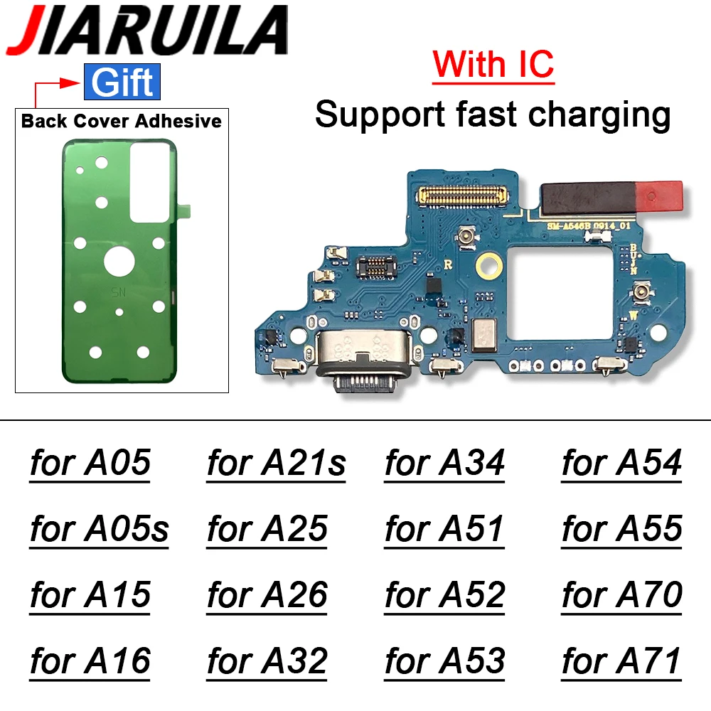 

USB-порт для зарядного устройства, док-станция, зарядная плата, гибкий кабель с микрофоном для Samsung A05S A70 A71 A53 5G A55 5G A15 4G A32 4G