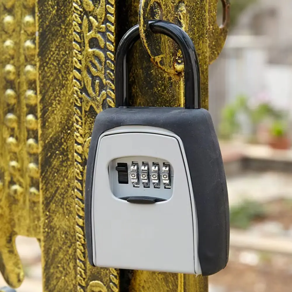 All Metal Structure Wall Mount Key Storage Box Mechanical Coded Lock Free Code Reset Mechanical Code Key Holder Inner Cavity