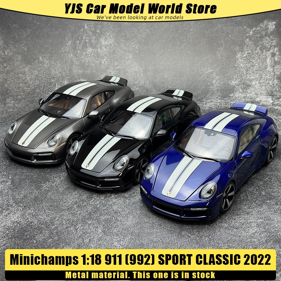 

MINICHAMPS Diecast model 1:18 Porsche 911 (992) SPORT CLASSIC 2022 Car model static display holiday gift