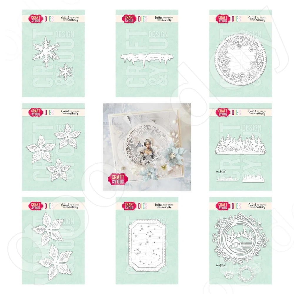 

Snowflake Frames One Piece Metal Cutting Dies DIY Scrapbooking Handmade Christmas Greeting Card Album Decoration Embossing