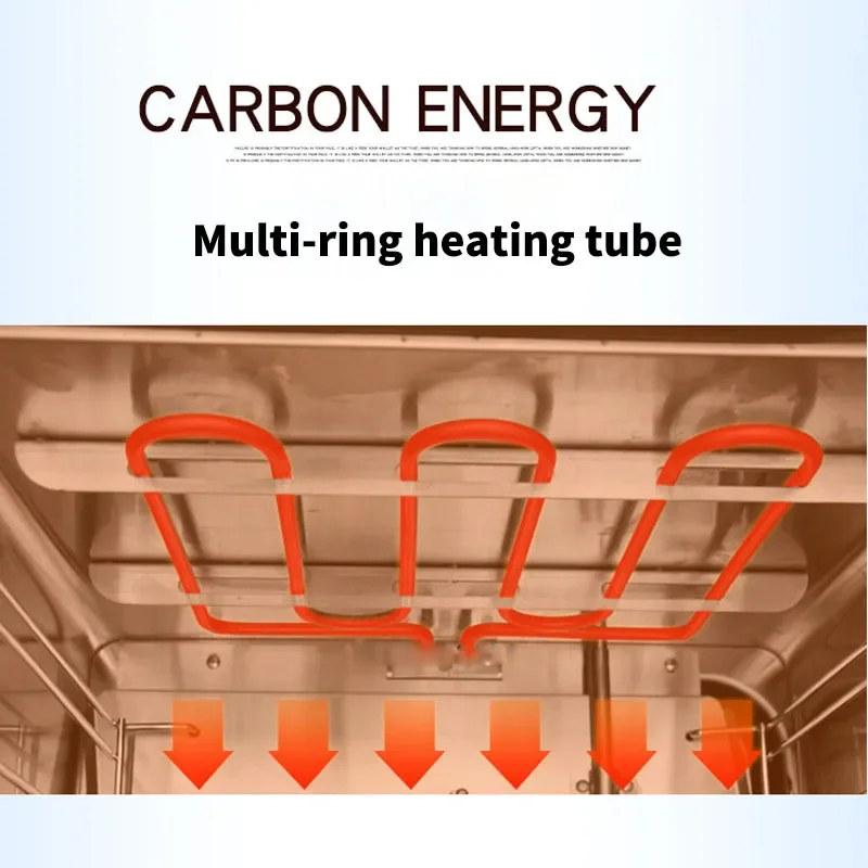 Horno eléctrico de circulación de aire caliente, EB-4A, perspectiva completa, tipo de pulverización comercial, caja grande para hornear, uso para