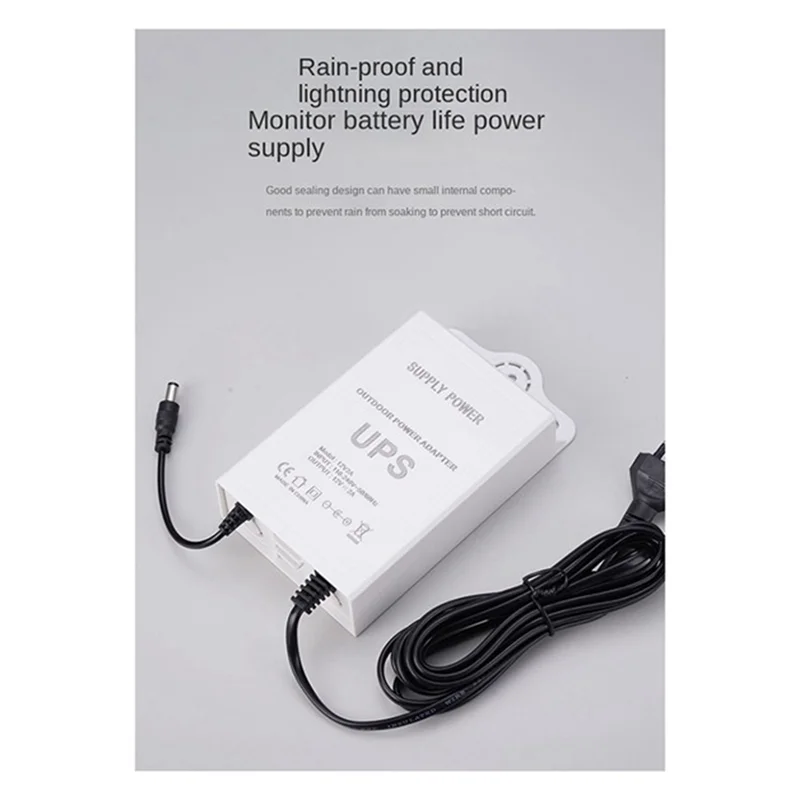 

12V-2A Uninterruptible Power Supply Orwifi, Modem, Router, Security Camera Mini UPS Battery Backup Protector EU PLUG
