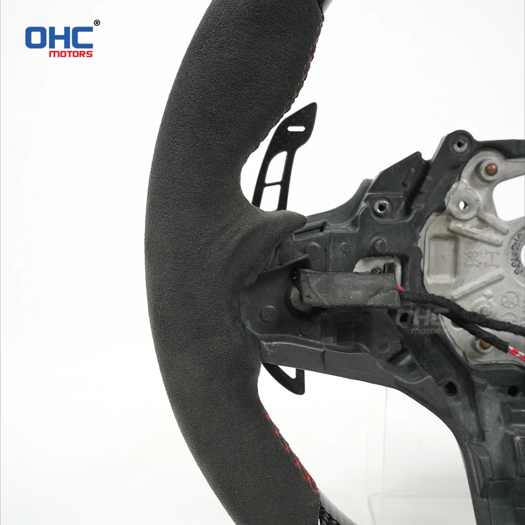 عجلة قيادة من ألياف الكربون OHC من الجلد الكانتارا لعجلة القيادة BMW G20 مع محولات المجداف #4