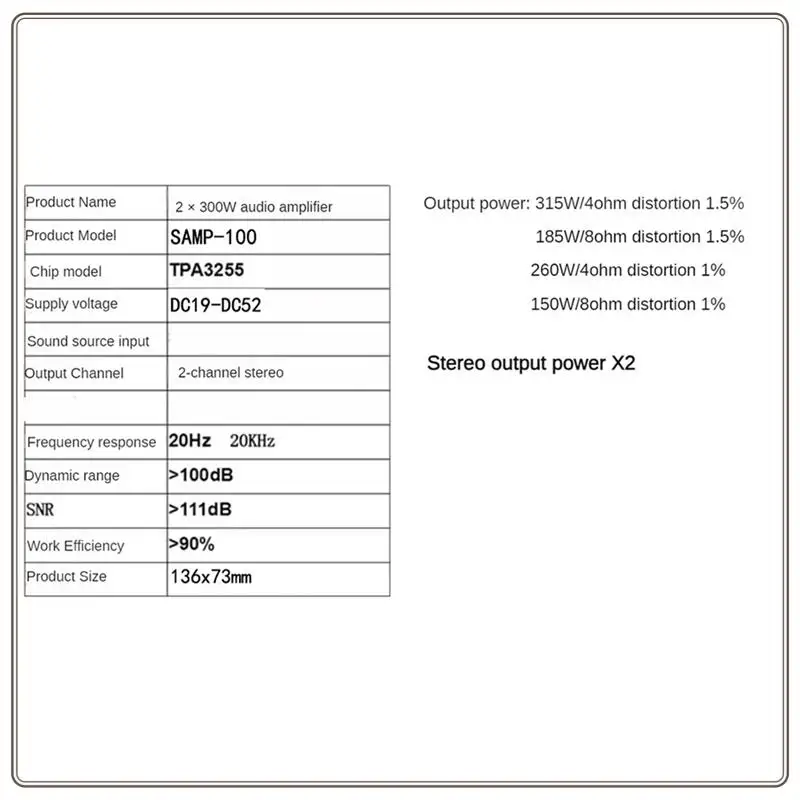 موثوق-TPA3255 2X300 واط ستيريو 600 واط فئة D الصوت الصوت أمبير HIFI مضخم رقمي مجلس لمكبر صوت السيارة مضخم الصوت المنزل ، TPA3255