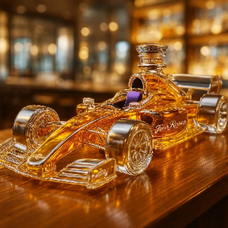 Personalized and Creative Whiskey Decanter in The Shape of A Racing Car,Glass Bottle with A Crown,Suitable forBrandy Enthusiasts view 6