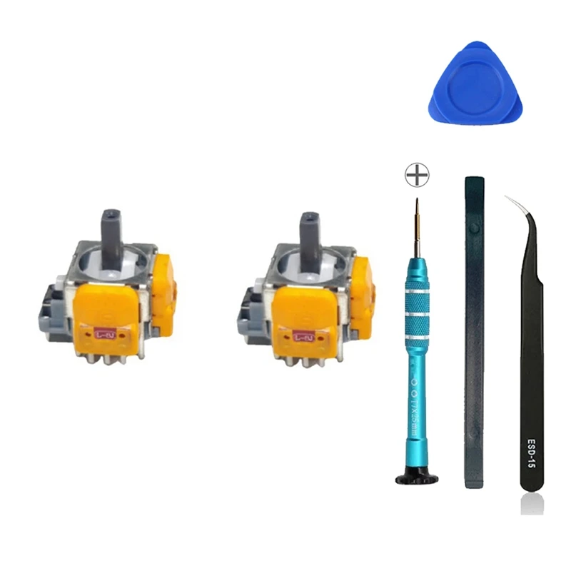 2PCS Joysticks Kit For PS5 Game Console Joysticks Hall Electromagnetic Adjustable Joysticks With Screwdriver Repair Set Durable