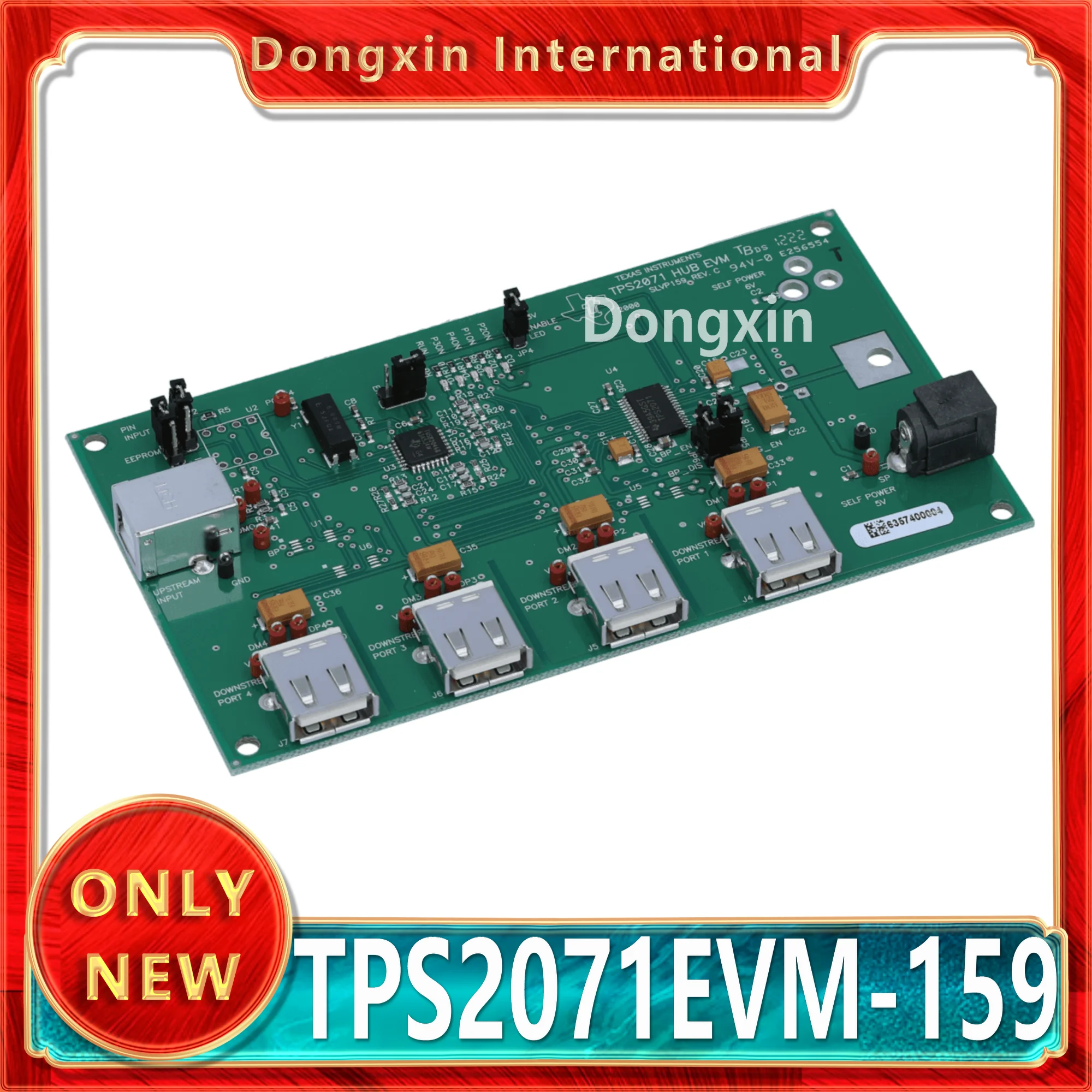 TI original genuine product TPS2071EVM-159 —TPS207x Evaluation Module Bus-powered input voltage range (BP), 0 to 100 mA/port, 4.