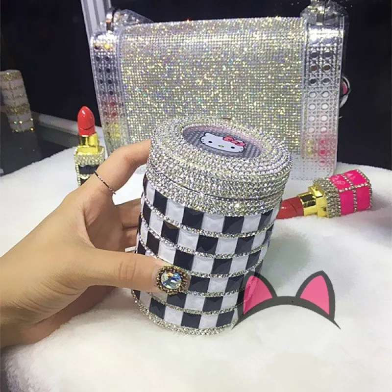 Sanrio Hello Kitty Car Ashtray with Lid Led Light-Up Kawaii Personalized Car Interior Decoration Holiday Gift for Men and Women - view 5