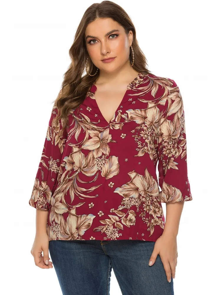 

Women's Plus Size XL-4XL Casual Long Sleeve T-shirt Big Size 3XL Snake Pattern Blouse Top Women Clothing Oversized Spring Summer