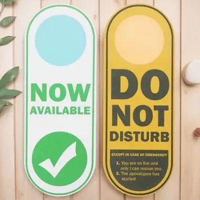 

2Pcs Privacy Door Hanger Sign Double-Sided Do Not Disturb Now Available Office Door Knob Decor Sign Hanger Do Not Disturb