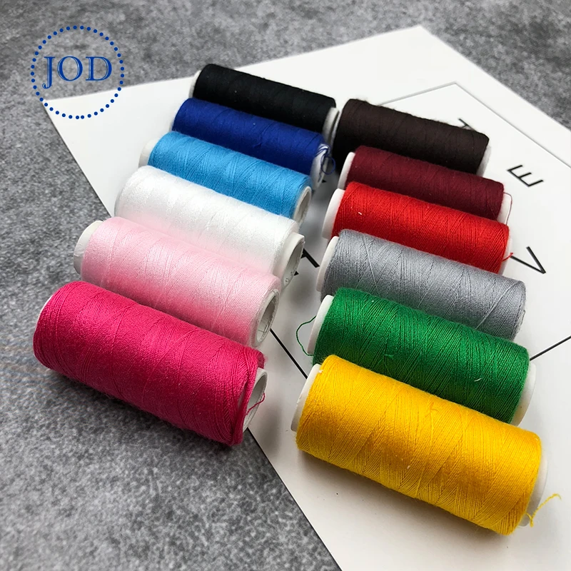 12 Colors 100% Polyester Yarn Sewing Thread Roll Machine Hand Embroidery 150 Meter Each Spool Durable For Home Sewing Kit