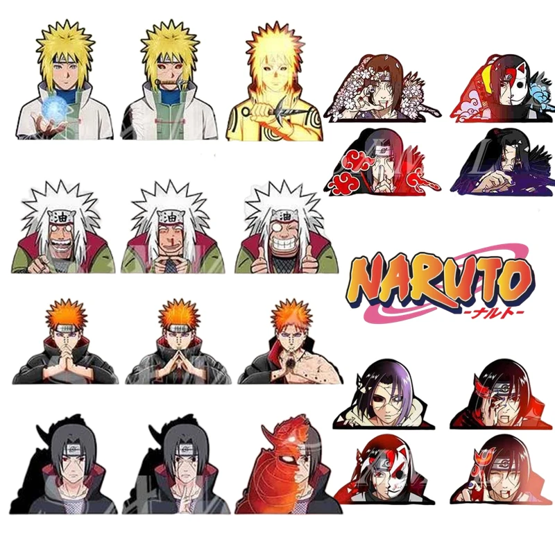 NARUTO-Serien-Kombination: Komplette Sport-3D-Gradienten-Aufkleber, Anime-Zubehör, geeignet für Auto, Notizbücher usw.