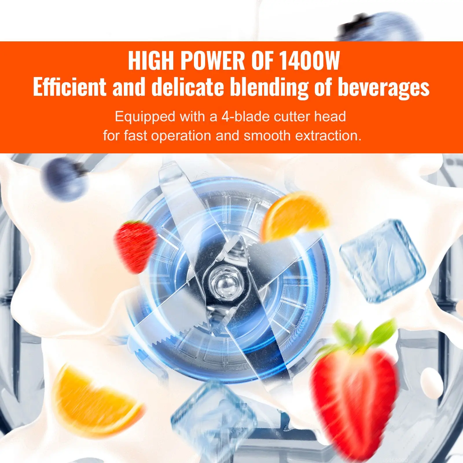 Professional Blender, Commercial Countertop Blenders, 68 oz Plastic Jar Blender Combo, Stainless Steel 3 Functions Blender, Sale