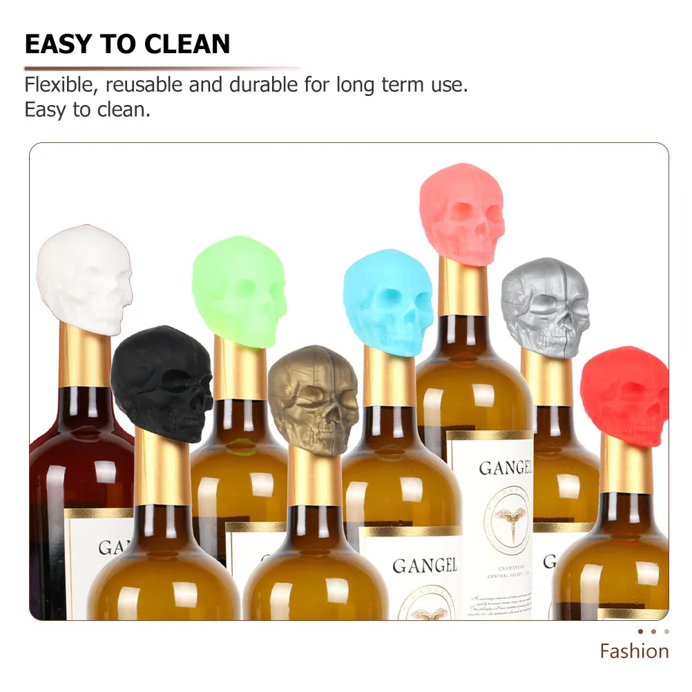

2pcs Wine Stopper Silicone Leakproof Plug Bottle Cork Sealer Long Service Reusable Easy Clean Air Tight Seal Wine Flavor