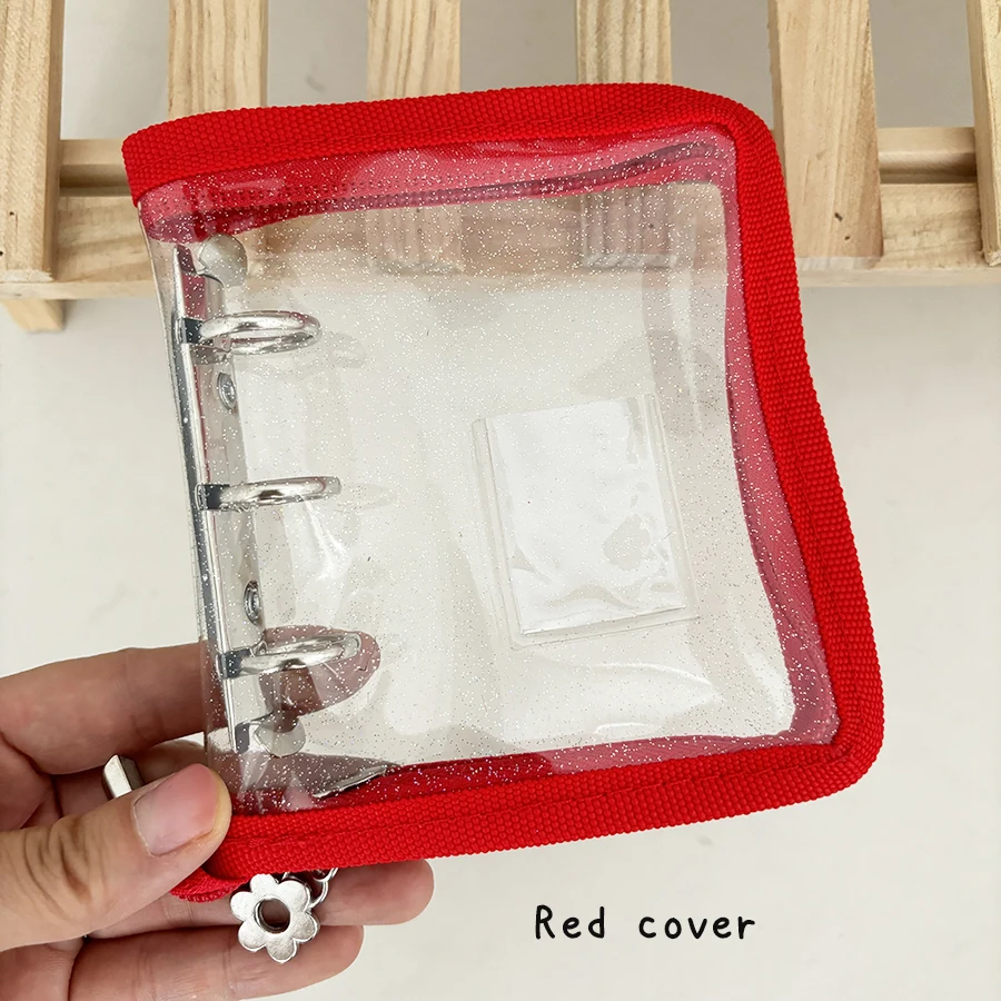 Sharkbang Neuankömmling 3 Löcher Mini-Reißverschluss-Sammelbuch, 20 Nachfüllhüllen, DIY-Foto-Organizer-Buch, Makronen-Binder-Abdeckung – Detail 1