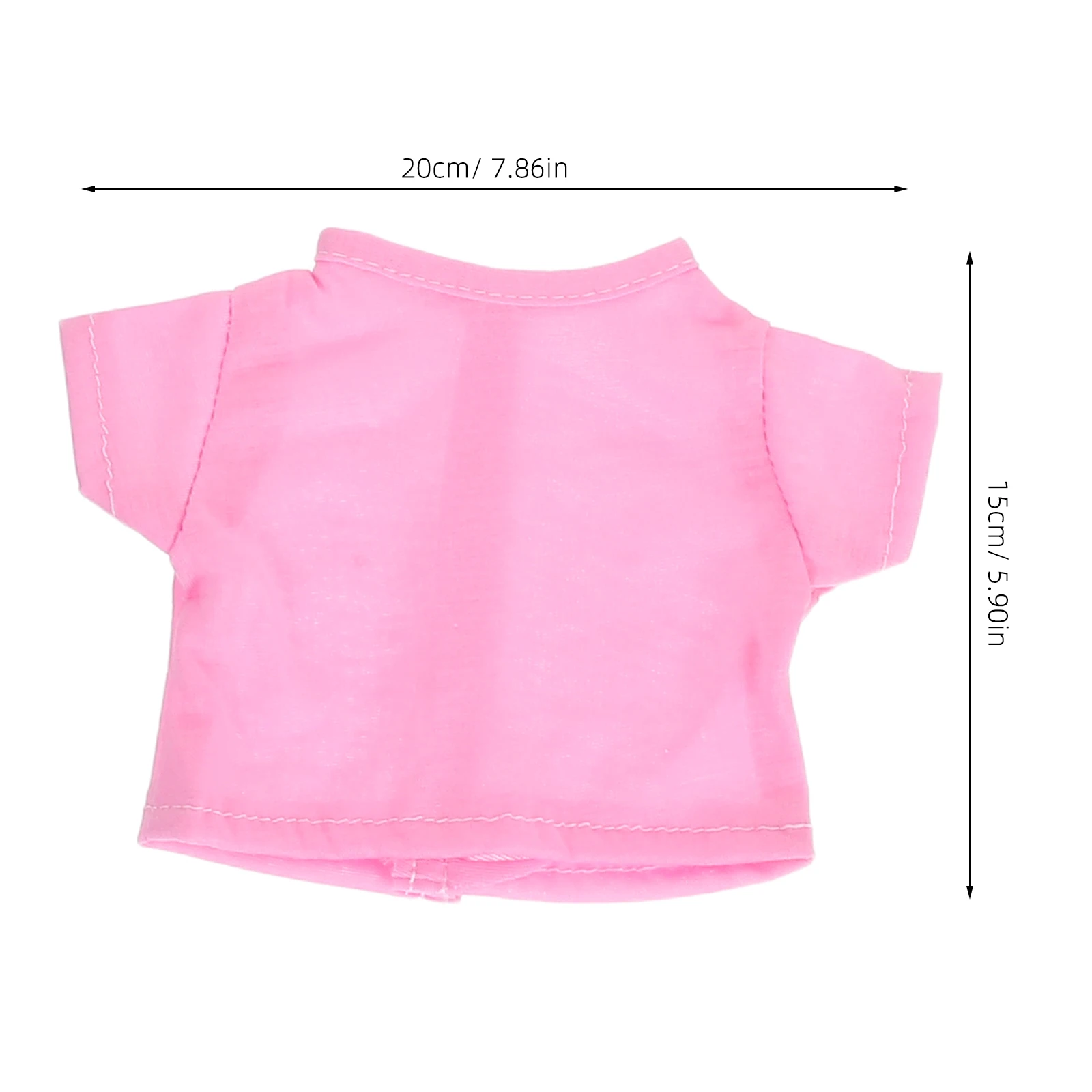 5 pçs animal de pelúcia urso camisetas cor sólida manga curta roupas acessórios confortáveis 18 Polegada roupas fantoche adorável