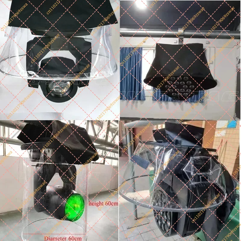 Stage Lighting Accessories: Transparent Plastic Rain Cover for 7R Beam Moving Head & Par Lights