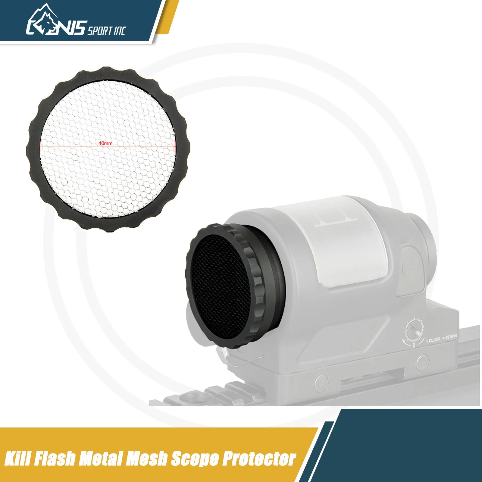 Tactical Kill Flash Metal Mesh Honeycomb Scope Protector Cover for 1x38 SRS Red Dot Sight
