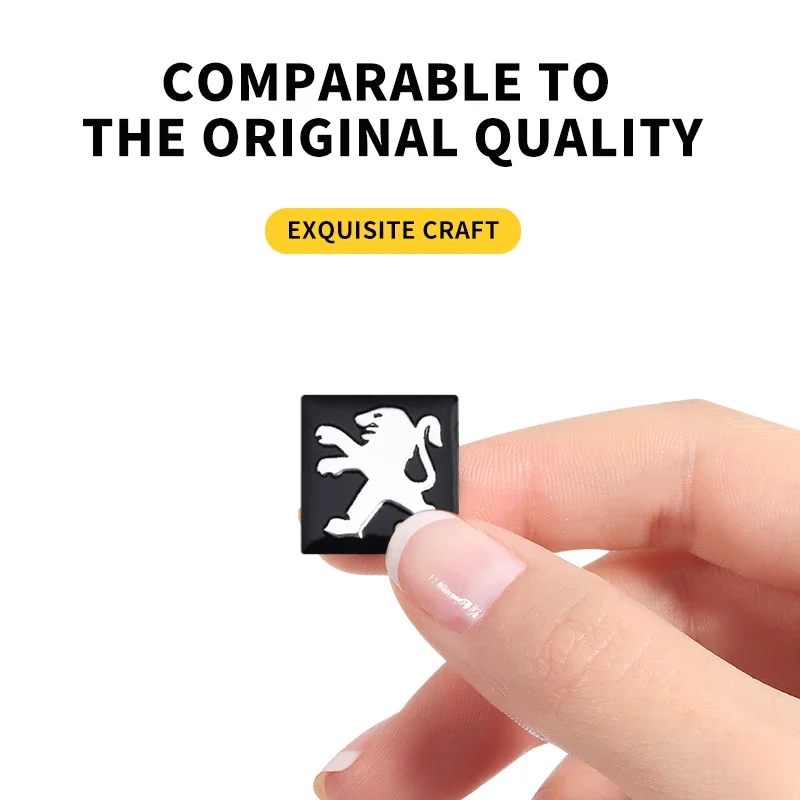 2/5/10PCS/lot 16mm Car Key Shell Square Emblem Symbol Sticker Logo For Peugeot 206 207 307 308 Citroen C2 C3 remote car keys