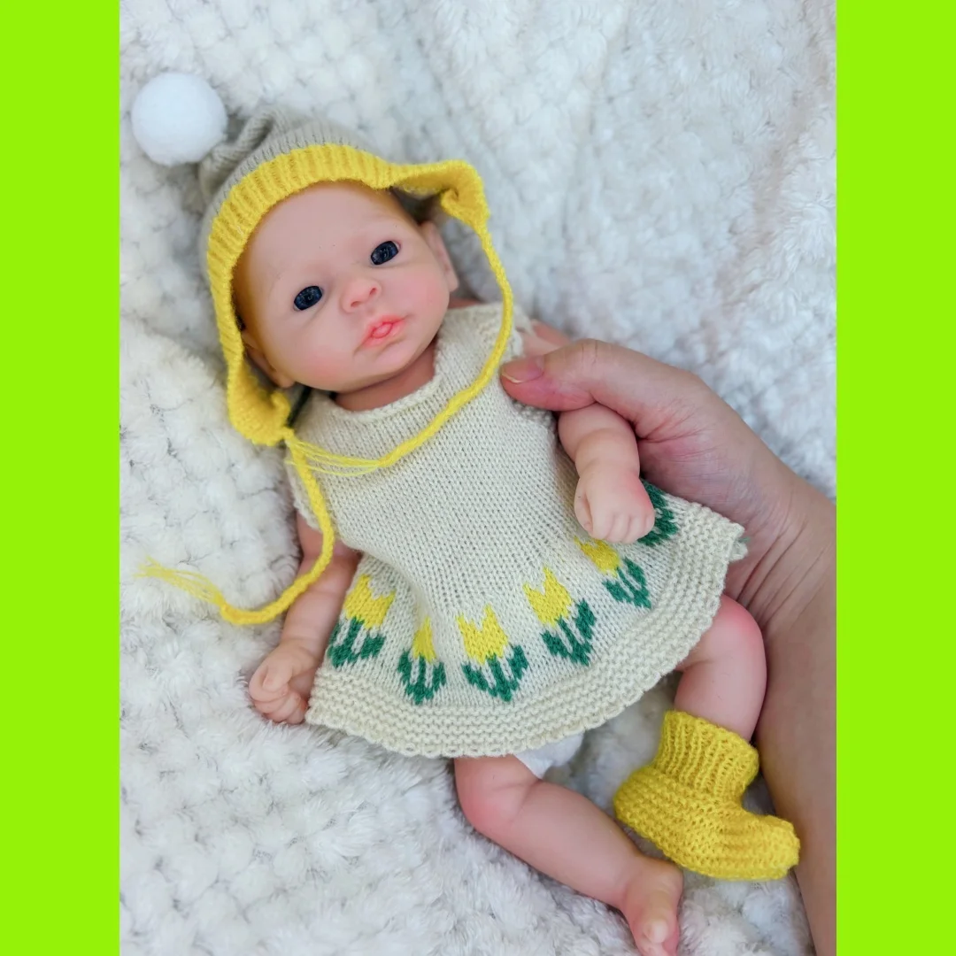 10Inch Open Ogen bebe reborn de silicona Meisje Pop Met Geschilderde Huid Wasbare Pop Handgemaakte Soft Touch Pasgeboren Siliconen Pop