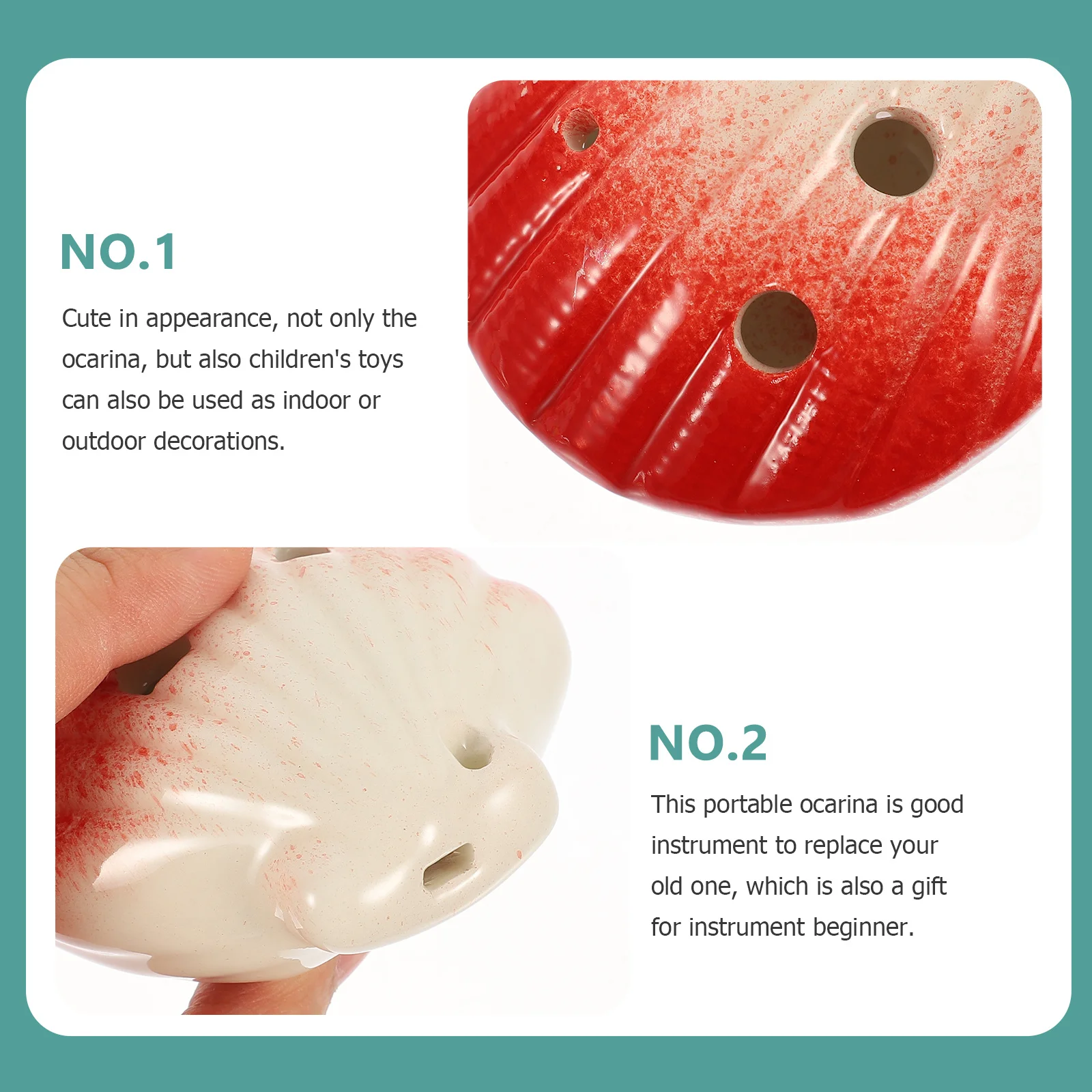 

Ceramic 6 Holes Shell Ocarina Practice Instrument Professional Beginner Portable Durable Music Gift 6 Holes Ocarina