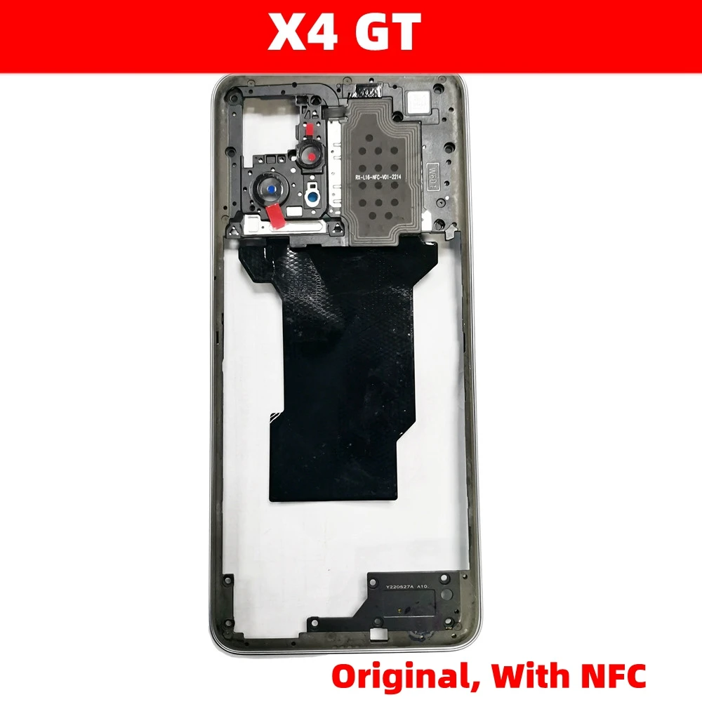 

For Xiaomi Poco X4 GT With NFC Middle Frame Housing Bezel Back Faceplate Front Frame Chassis Mobile Phone Parts